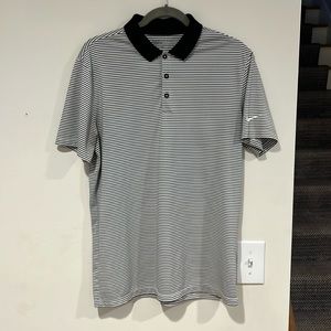 Nike golf polo black/white size medium